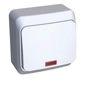 Systeme Electric Этюд наруж Бел Выключатель 1-клавишный с подсветкой