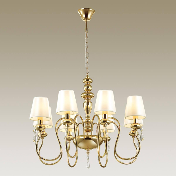 Купить Odeon Light 4723/8 ODL20 493 золотой/белый Люстра E14 8*40W 220V MEKI