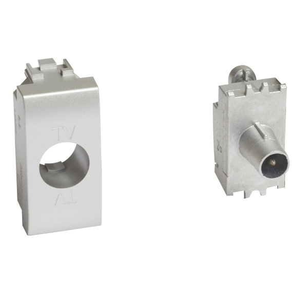 Купить BT LL Мех Розетка TV оконечная "шлейф", 10дБ, разъем 9,5 мм, экранир. с лицевыми панелями Белый, Алюминий, Антрацит, 1 мод LN4202P10