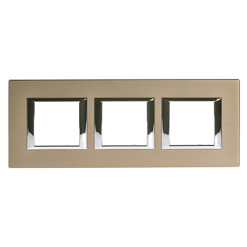 BT Axolute Бронза Рамка 2+2+2 мод прямоугольная (надпись горизонтально) HA4802M3HBR