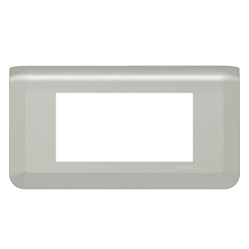 Legrand Mosaiс Рамка - Программа Mosaic - 4 модуля - алюминий 079314L