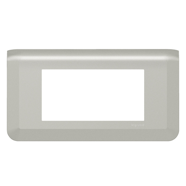 Legrand Mosaiс Рамка - Программа Mosaic - 4 модуля - алюминий 079314L