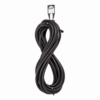 Трубa автомобильная гофрированная ПП, Ø9,8 мм, разрезная, бухта 10 м/уп. Rexant 15-1010