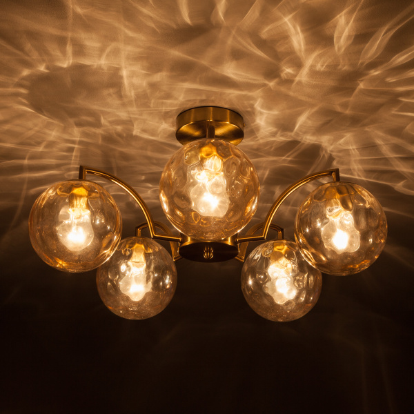 Купить Eurosvet 30178/5 Светильник потолочный/ латунь a056067