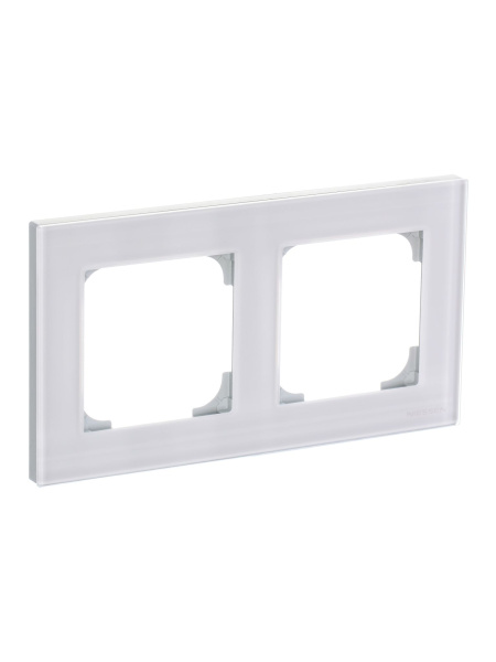 Купить ABB NIE Zenit Стекло белое Рамка 2-я 2+2 мод 2CLA227200N3001