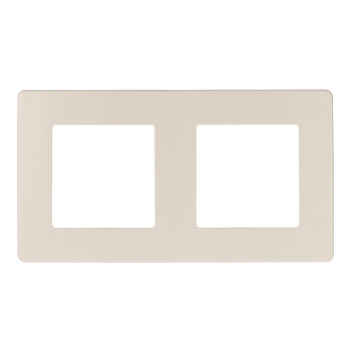 ЭРА Рамка для розеток и выключателей Серия 12 12-5102-02 на 2 поста, Сатин, слоновая кость