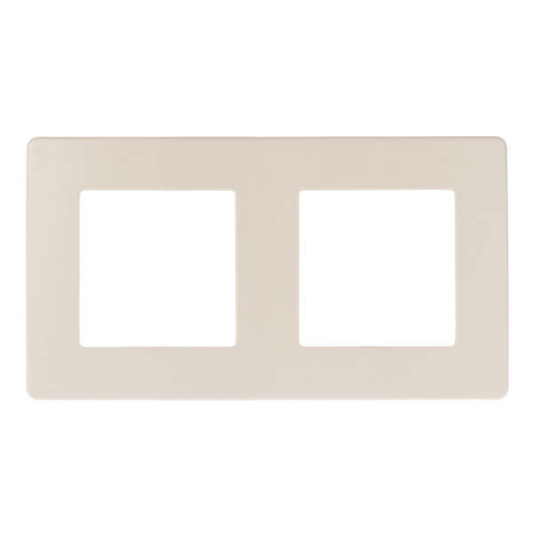 ЭРА Рамка для розеток и выключателей Серия 12 12-5102-02 на 2 поста, Сатин, слоновая кость