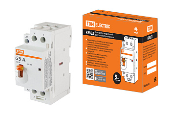 TDM Контактор модульный с ручным управлением КМ63/2-63 2НО 230В АС SQ0213-0104