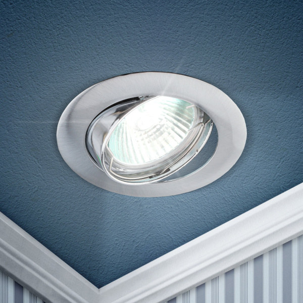 ЭРА KL1A CH Хром Светильник литой простой поворотный MR16,12V/220V, 50W