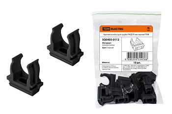 TDM Крепеж-клипса для трубы ПНД 20 мм (10 шт.) черная SQ0405-0112