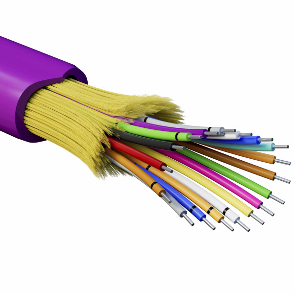 DKC Кабель волоконно-оптический, распределительный, арамидные упрочняющие нити, для внутренней прокладки, нг(А)-HF, 18 ОВ, категорияOM4 (G.651.1) плот