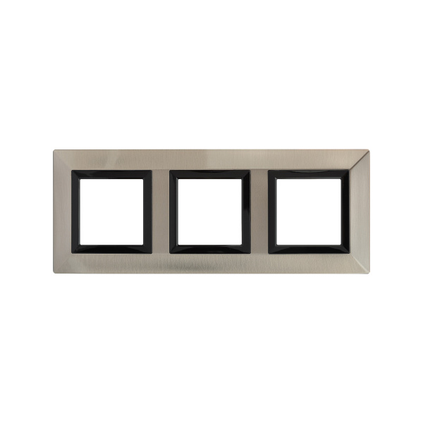 DKC Рамка из металла, "Avanti", никелированная, 3 поста (6 мод.)