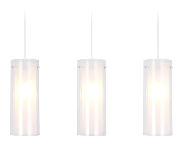 Ambrella Подвесной светильник TR3675/3 CH/CL/FR хром/прозрачный/белый матовый E14/3 max 40W 640*110*900