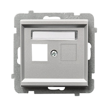 Ospel Sonata Серебро матовое Накладка компьютерной розетки 1-й, без рамки GPK-1R/p/38