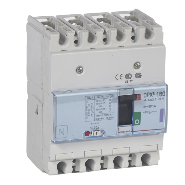 Купить Legrand DPX3 160 Автоматический выключатель 4P 25А 50kA 420131