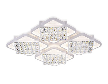 Ambrella Потолочный светодиодный светильник с пультом FA128/4 WH белый 222W 680*680*110 (ПДУ РАДИО 2.4)