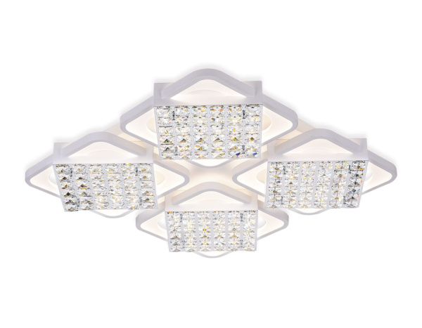 Ambrella Потолочный светодиодный светильник с пультом FA128/4 WH белый 222W 680*680*110 (ПДУ РАДИО 2.4)