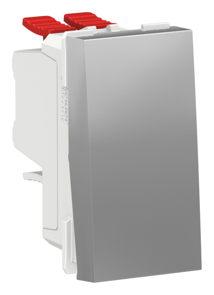 Купить SE Unica Modular Алюминий Переключатель 1-клавишный, перекрестный, сх.7, 10 AX, 250В NU310530