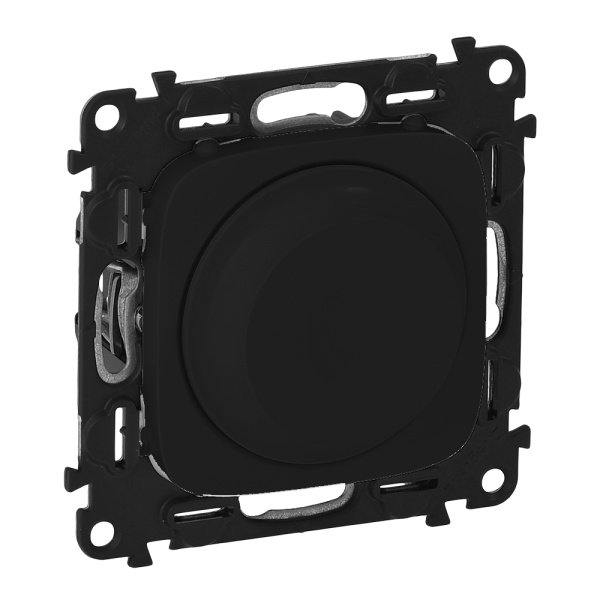 Купить Legrand Etika Антрацит Светорегулятор поворотный, 300Вт, без нейтрали 672619