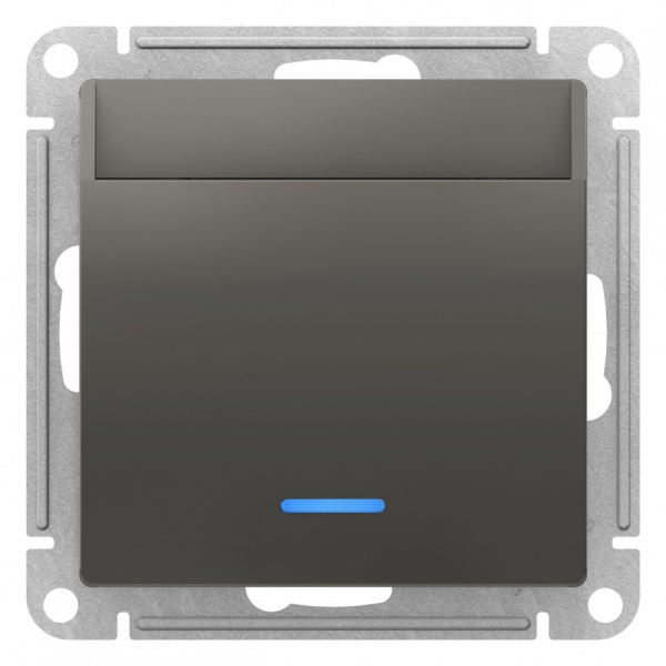 Systeme Electric AtlasDesign Сталь Переключатель карточный с задержкой времени, механизм