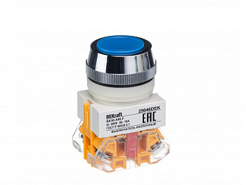 Dekraft Выключатель кноп. ABLF D30 СИНИЙ 220В ВK-30