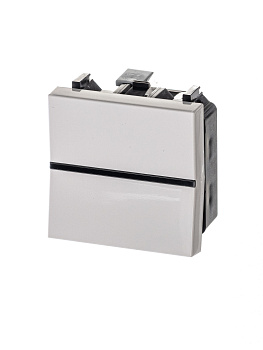 ABB NIE Zenit Бел Выключатель 1-клавишный 2 мод 2CLA220100N1101