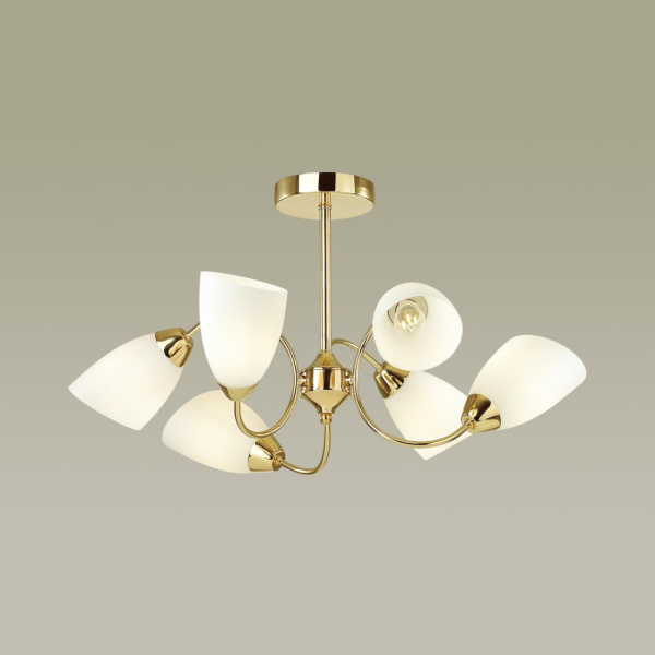 Купить Lumion 4532/6C COMFI LN21 049 золотой, белый Люстра потолочная E14 6*40W 220V DARLENE