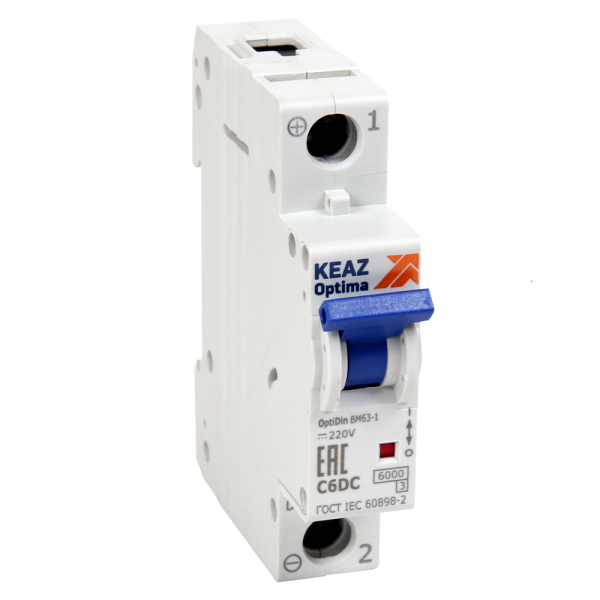 КЭАЗ OptiDin BM63 Автоматический выключатель 1P 32A C 6кА DC (BM63-1C32-DC-УХЛ3) 261164
