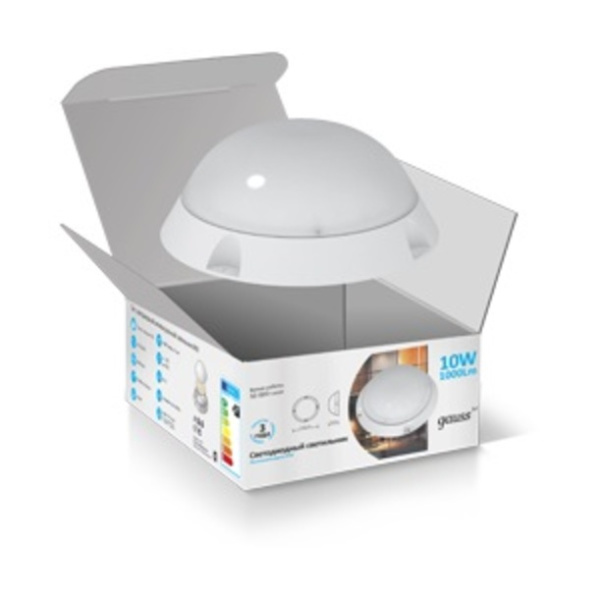 Купить Gauss Св-к светодиодный IP54 D175*76 15W 1250lm 6500K Qplus круглый 141411315