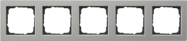 Gira E2 Сталь Рамка 5-ая 021533