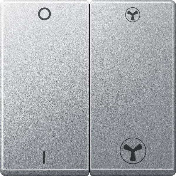 Купить SE Merten SM Алюминий Две клавиши для механизма выключателя вентилятора MTN435060