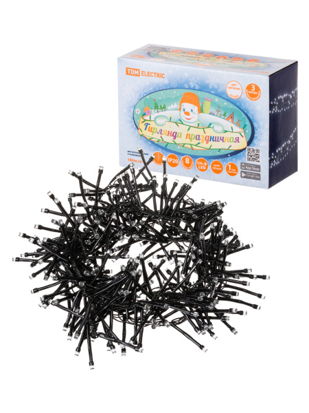 TDM Гирлянда светодиодная "Роса105 конский хвост" 7x15LED, 1,5 м, многоцвет., 250В , SQ0361-0061