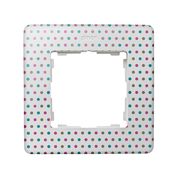 Simon 82 Detail Белый/Горошек Рамка 1-ая 8200610-210