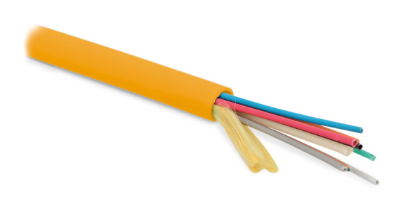 Hyperline FO-MB-IN-50-36-LSZH-OR Кабель волоконно-оптический 50/125 (OM2) многомодовый, 36 волокон, безгелевые микротрубки 1.1 мм (micro bundle), для 51111