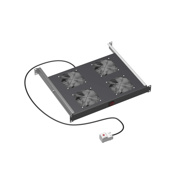 Купить DKC 19" Вентиляторный модуль 4 вентилятора с термостатом для 19" IT-корпусов ДКС серии STI/CQE, RAL9005