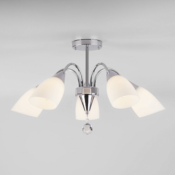 Потолочная люстра со стеклянными плафонами 30149/5 хром a043904