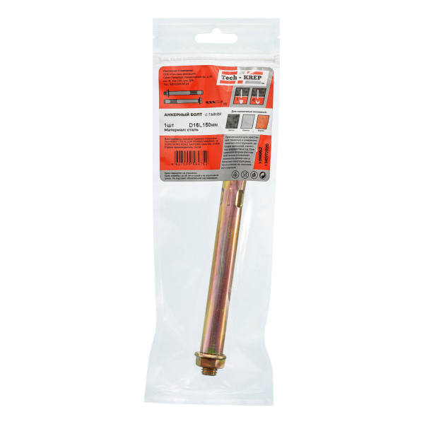 Tech-Krep Анкерный болт с гайкой 16х150 (1 шт) - пакет 108052