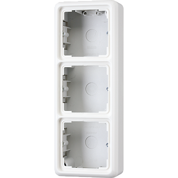 JUNG CD 500/CD plus Белая Коробка для накладного монтажа 3-ая с рамкой CD583AWW