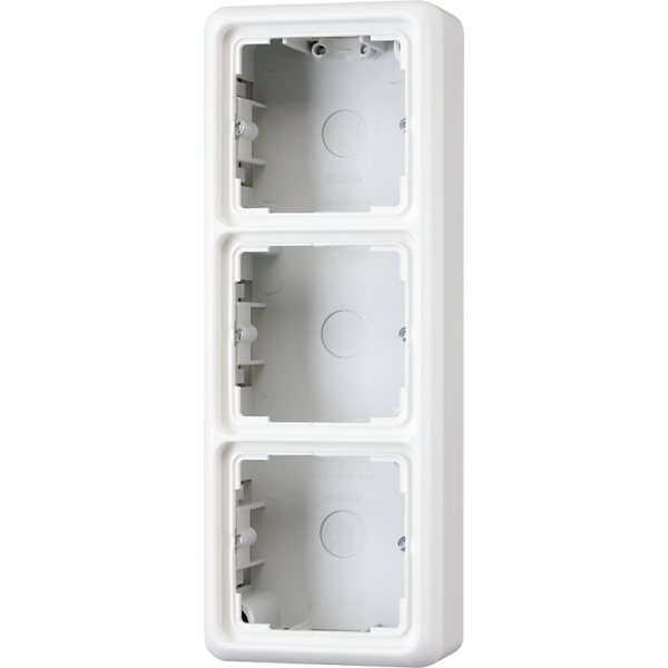 JUNG CD 500/CD plus Белая Коробка для накладного монтажа 3-ая с рамкой CD583AWW