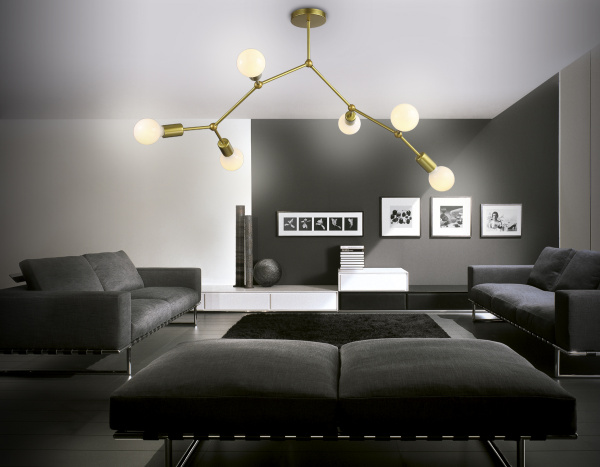 Купить Ambrella Потолочный светильник в стиле лофт TR8038/6 BS латунь E27*6 max 40W D670*590