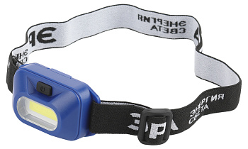 ЭРА GB-707  Фонарь налобный светодиодный ЭРА батареечный, 3 режима, 5 Вт, COB, 3хААА, Атлант