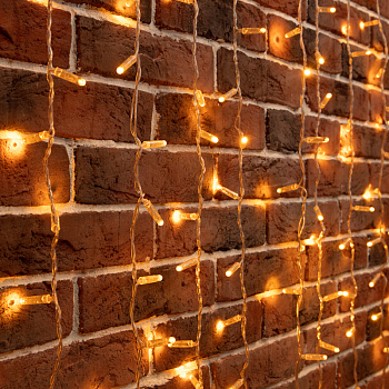 NEON-NIGHT Гирлянда "Светодиодный Дождь" 2х3м, постоянное свечение, прозрачный провод, 230 В, диоды ЖЁЛТЫЕ, 760 LED 235-151