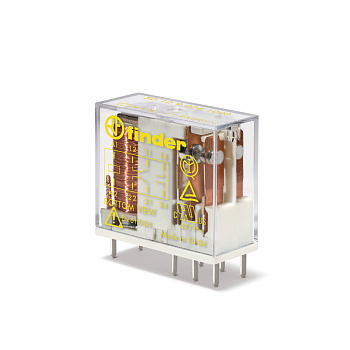 Finder Электромеханическое реле безопасности (реле с принудительным управлением контактами); монтаж на печатную плату или в розетку; выводы с шагом 5м 501291105000PAC