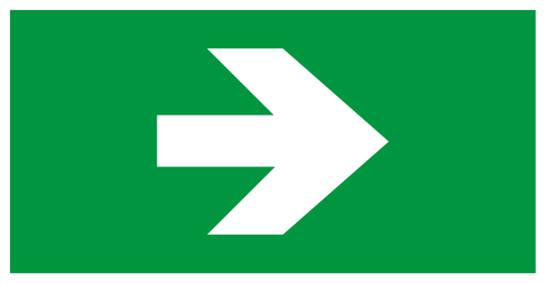 Самоклеящаяся этикетка ЭРА INFO-SSA-119 бэклит 259x135мм Стрелка без текста SSA-103