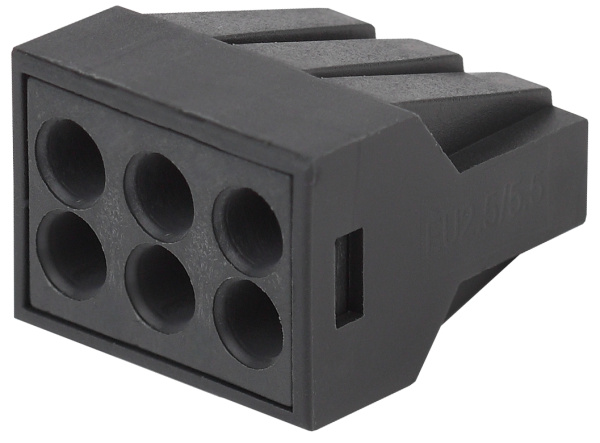 ЭРА NO-224-54 Клемма СМК с пастой, серия 306, 6 отверстий, 0,5-2,5 мм2