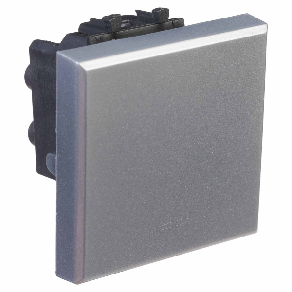 Купить DKC Инвертор одноклавишный модульный, "Avanti", "Закаленная сталь", 2 модуля