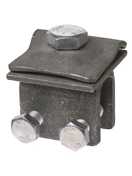 TDM Держатель фальцевый стальной зажим с 2-х болтовым креплением для прута Ø6-10 мм, гор. цинк. SQ2402-3282