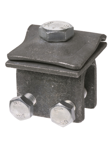 TDM Держатель фальцевый стальной зажим с 2-х болтовым креплением для прута Ø6-10 мм, гор. цинк. SQ2402-3282