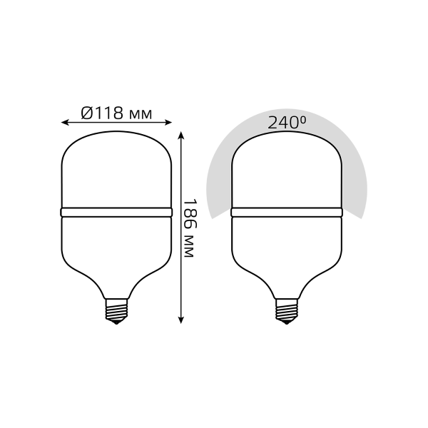 Купить Gauss Лампа Elementary T120 42W 3700lm 6500K E27 LED 63234