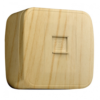 EKF Basic Минск Светлое дерево Розетка RJ-11, ОП